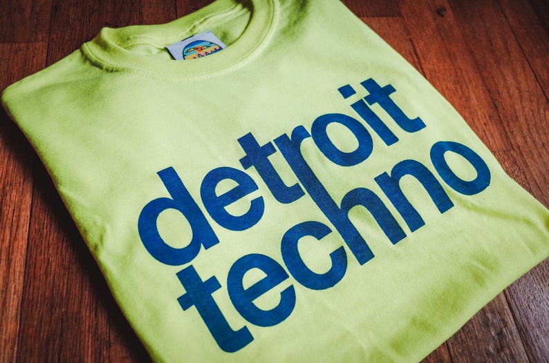 Neon DETROIT TECHNO Screenprinted T-Shirt, Midwest Acid Raver, Chicago House, Drum N Bass Jungle, UK Garage, Trance, Psytrance, Plur 90s image 9