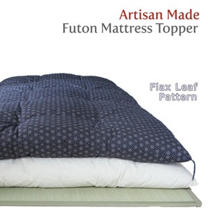 Futón Japonés, Shikibuton, Futón Shiki, Relleno de Algodón Orgánico, Hecho  a mano por Futon Craftsman Enshu Navy -  México