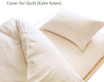 Cover for Futon QUILT, Unbleached, Undyed, Japanese Kakefuton Cover