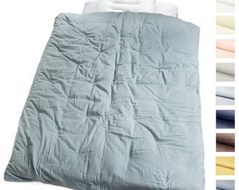 Funda de edredón para futón de algodón Kyoto Wazarashi: doble gasa aireada (solo funda)