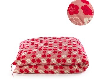 Handgefertigter japanischer Futon aus Bio-Baumwolle, Koubai-Pflaumenmuster