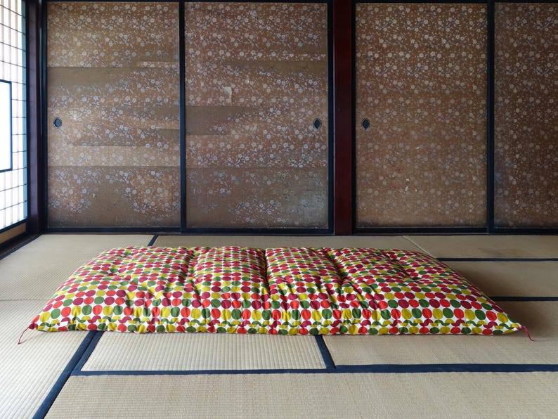 Futon Pattern Japanese Shikibuton Futon, Organic Cotton, Polka Dot Pattern - Etsy