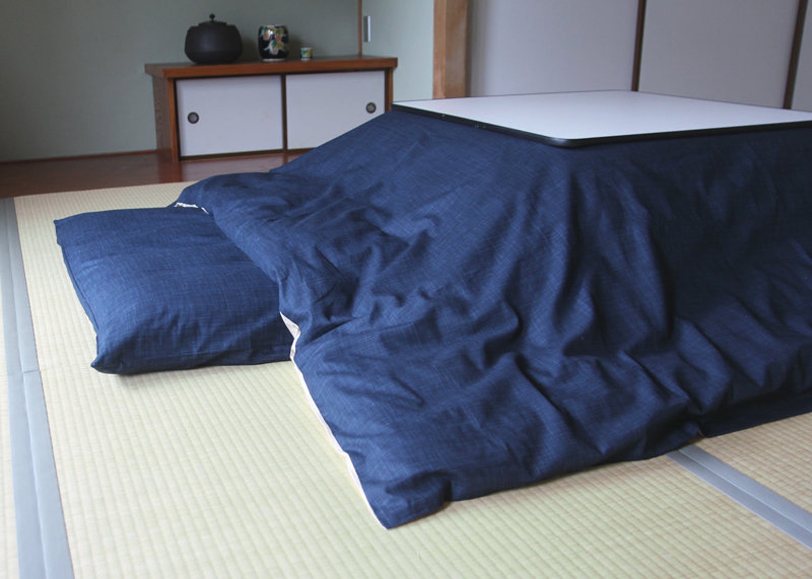 Japanese Kotatsu Futon and Zabuton for Square Kotatsu Table Etsy