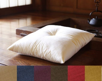 Cushion Inner and Cover, Zabuton, Standard &quot;Meisen&quot;  Zabuton, Cover &quot;Nagomi&quot;, Japanese Cushion, Hand Made by Futon Craftsman