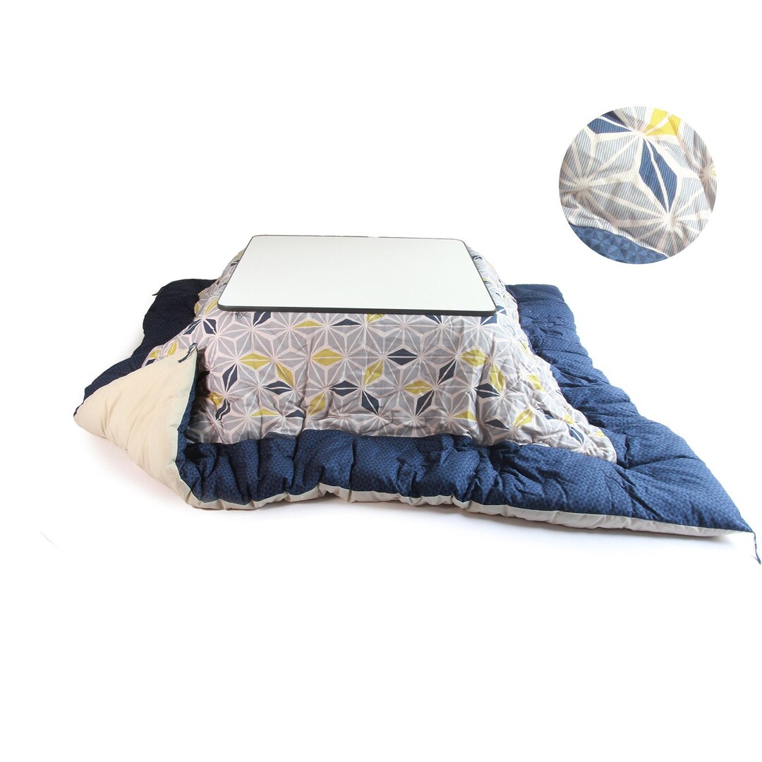 Kotatsu Futon, Square or Rectangle Shape, Asanoha flax Leaf Pattern