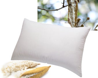 Kapok Pillow, Natural Plant Fiber Pillow, Higher Pillow (machi nashi), Organic Cotton Fabric