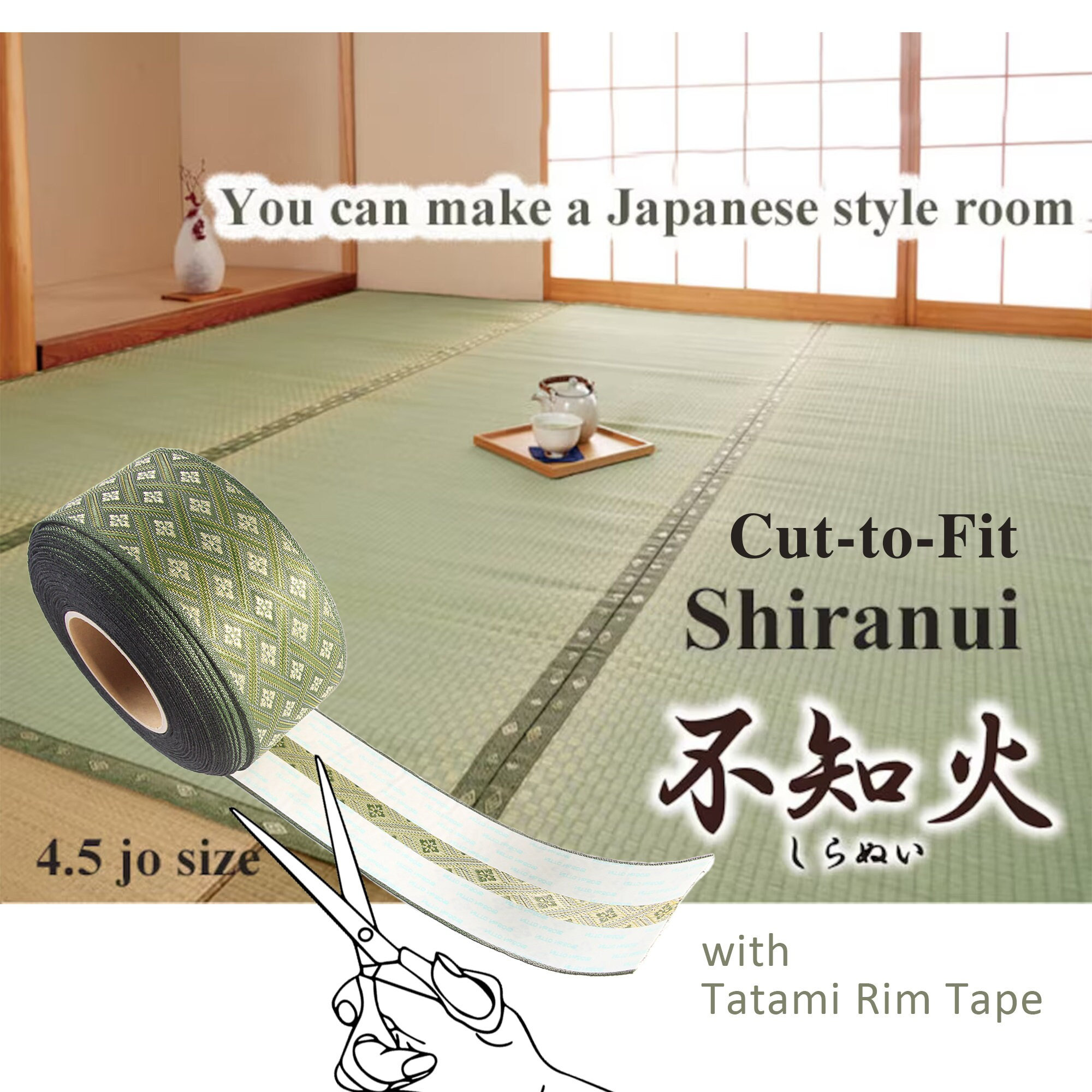 Tatami Edge Tape Blue Herringbone Tatami Edge Tape Blue Herringbone