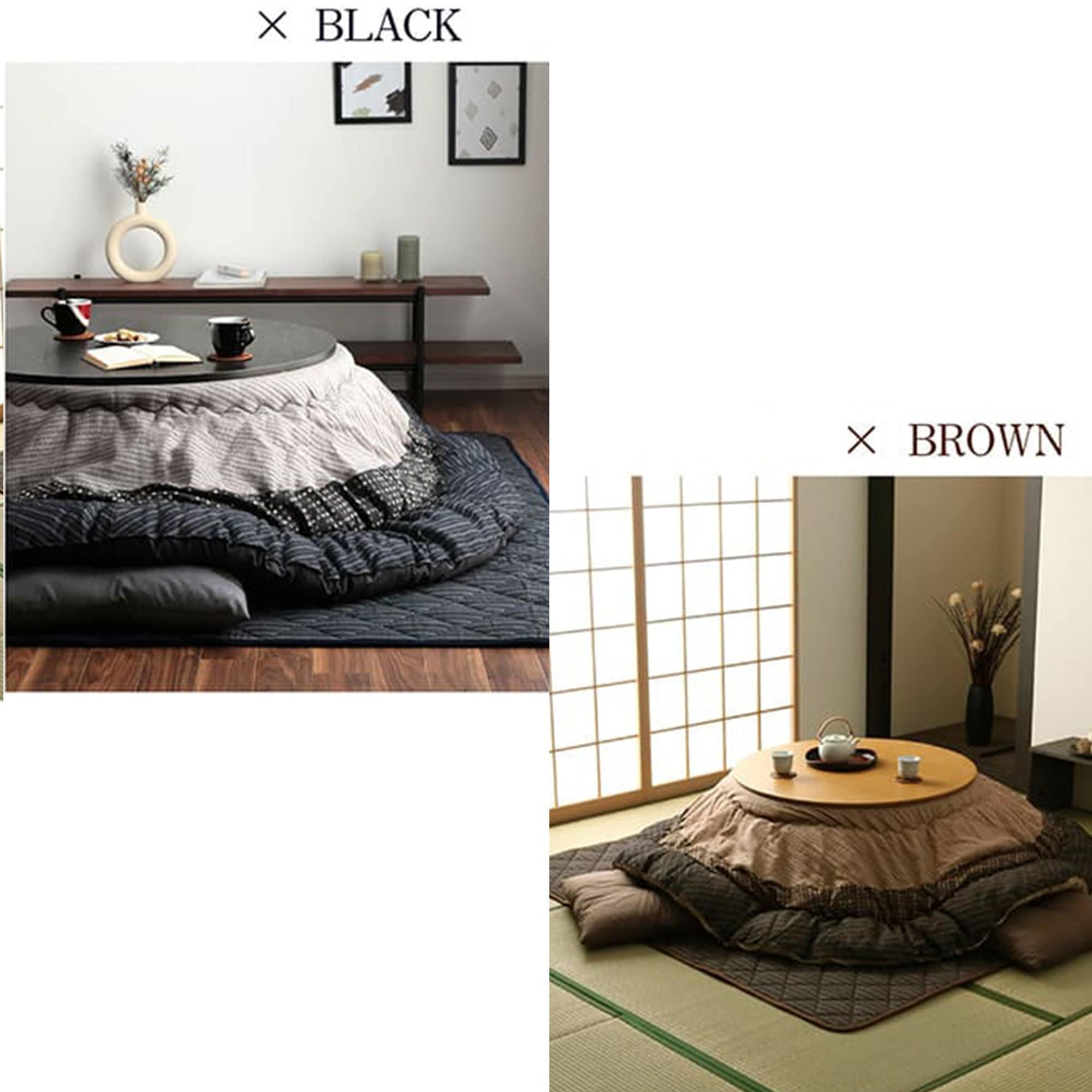 Japanese Kotatsu Futon Round Kotatsu Blanket yukari Shijira Etsy UK