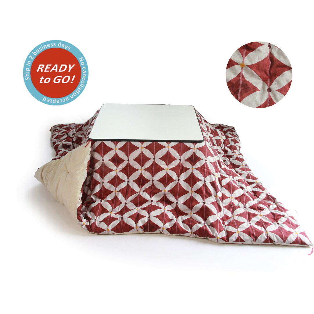Stock Sale No.44.45 Kotatsu Futon, Square Shape, Shichihou Pattern