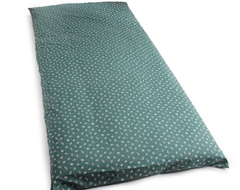 Suzuneko hoes kattenpatroon Shikibuton, blauwgroene katoenen futonhoes