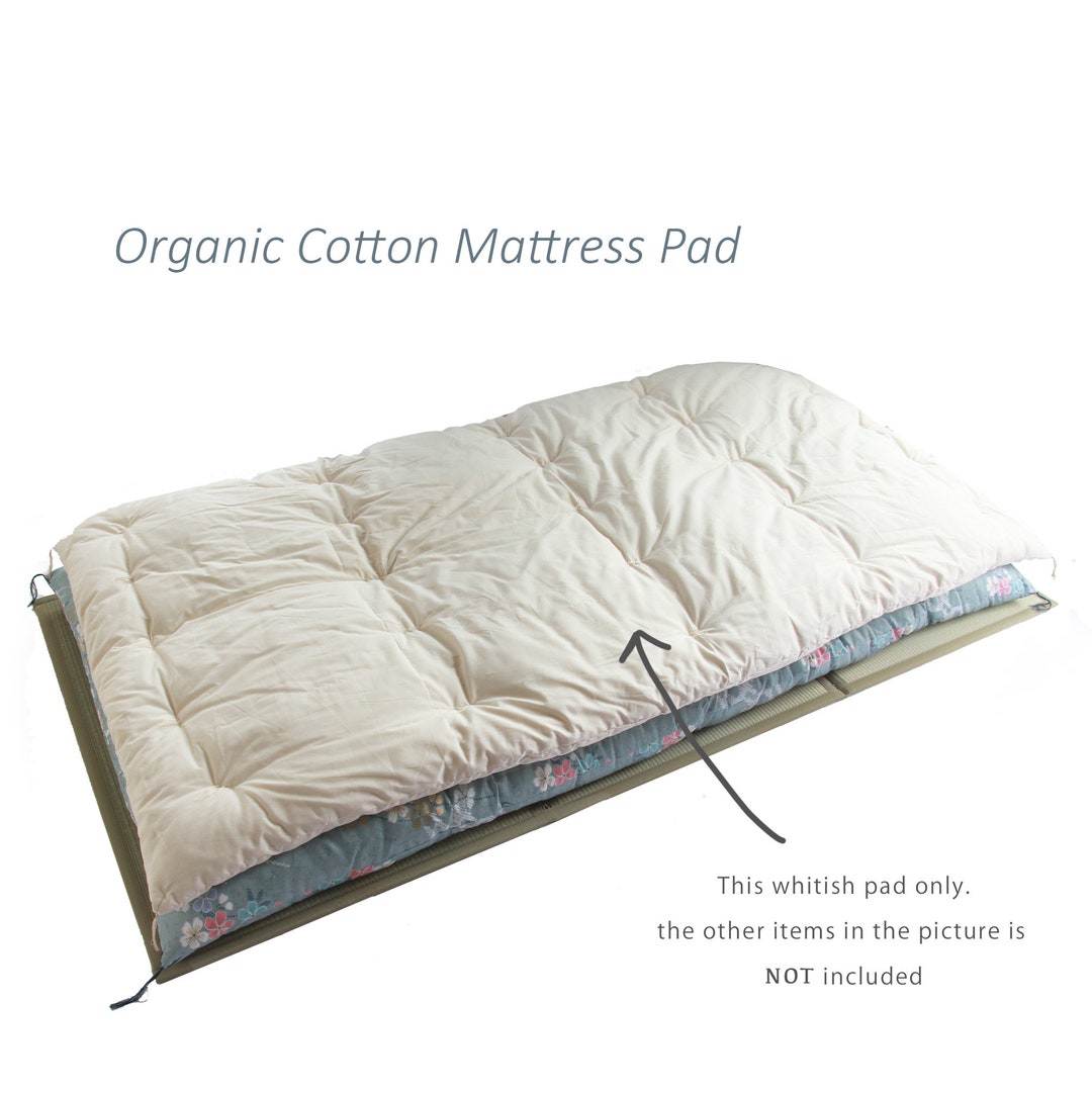Japanese Futon Mattress Pad Futon Pad Organic Cotton Etsy