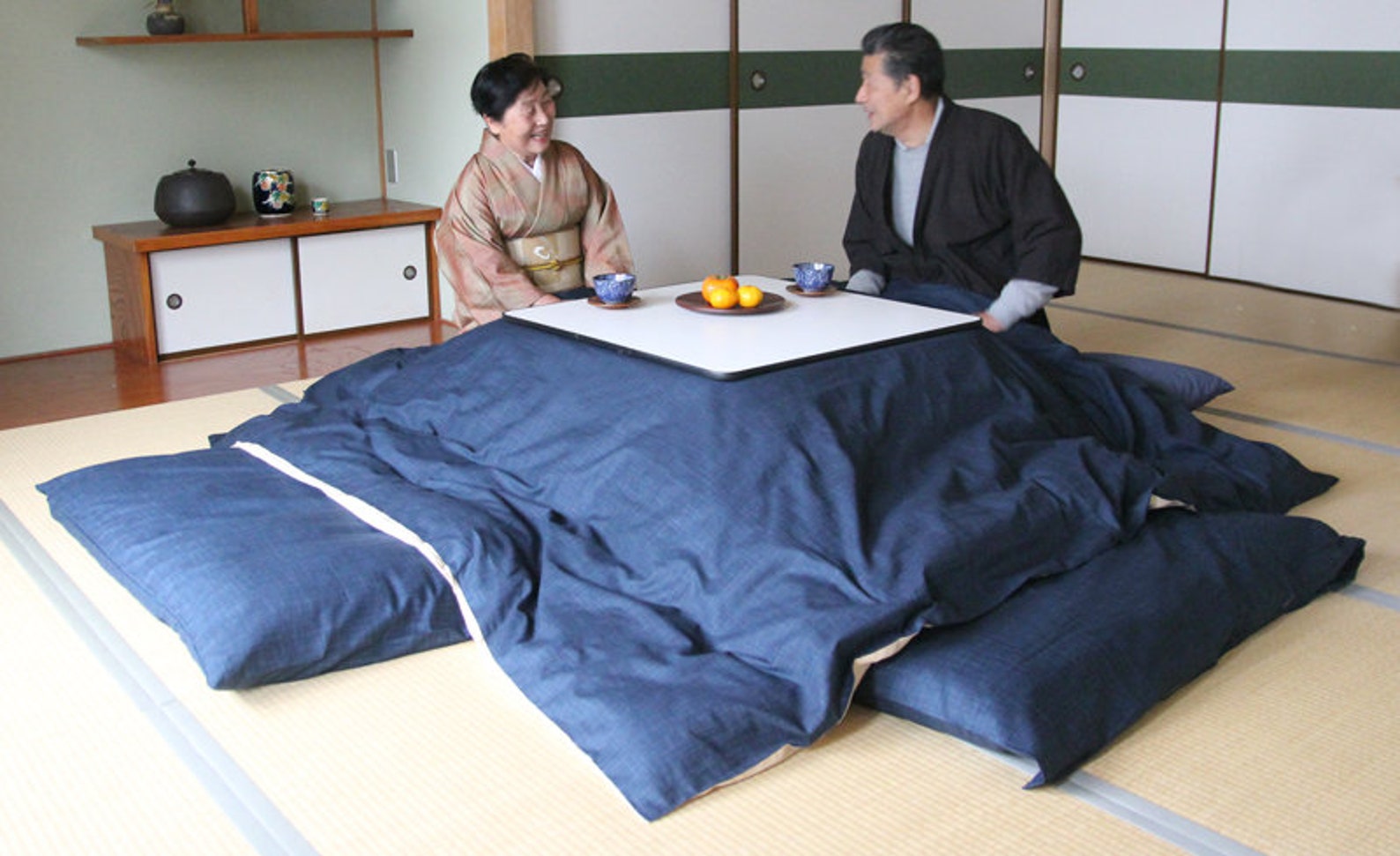 Japanese Kotatsu Futon and Zabuton for Square Kotatsu Table Etsy