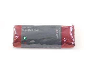 GOTS Bio-Baumwolle Futon Quilt Cover, Bettbezug im Japanischen Stil, Kuriume Rot