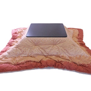 Kotatsu Futon Quilt, SQUARE type, RECTANGLE type, Sakura pattern, Organic Cotton Filling Hand Made by Craftsman