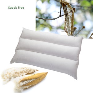 Kapok Pillow, Natural Plant Fiber Pillow, Lower Pillow (machi ari), Organic Cotton Fabric NC