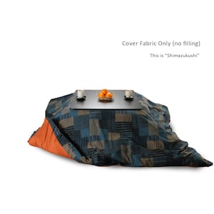 Cover for Kotatsu Futon, Square or Rectangle shape, &quot;Shimazukushi&quot; (many stripes) pattern print
