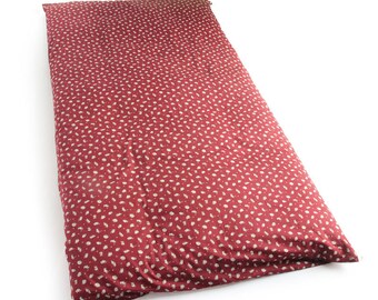 Funda de algodón para shikibuton con estampado de gato Suzuneko rojo