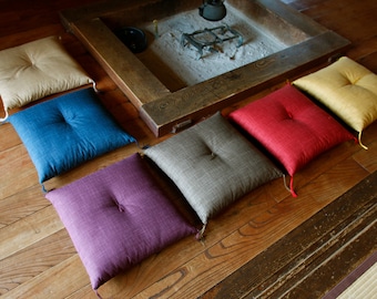 Zabuton, Standard &quot;Meisen&quot;  Zabuton, Japanese Cushion, Hand Made by Futon Craftsman