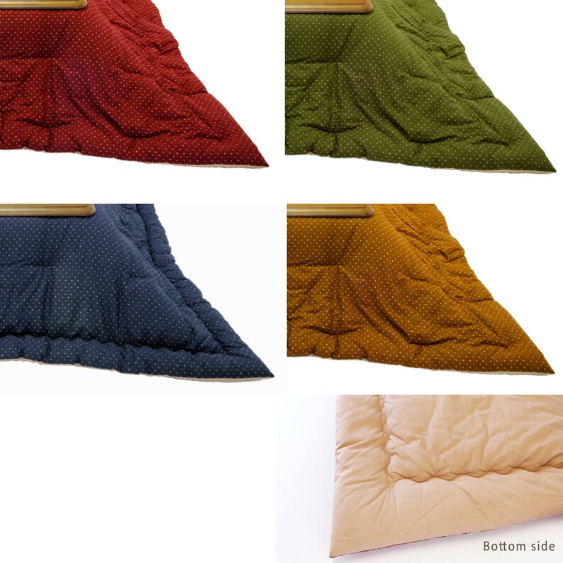 Kotatsu Futon Kotatsu Quilt Natural Cotton Filling Square Etsy