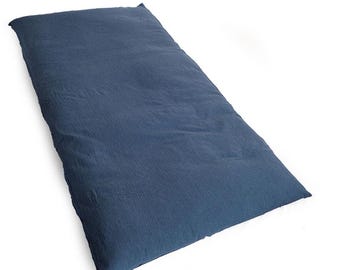 Enshu Weave Shikibuton Bezug, japanischer Futon, Blue Ramie Cotton Mix