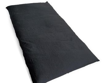 Schwarz Ramie Baumwolle Shikibuton Bezug, Enshu Weave Textile