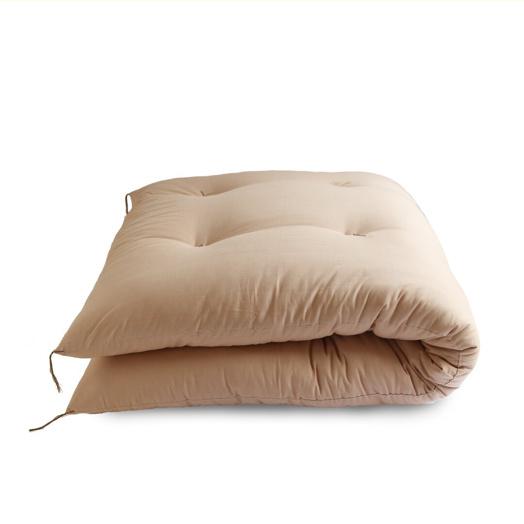 Futón japonés Shikibuton relleno de algodón orgánico tela Etsy España