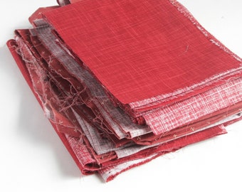 Fabric scrap - Cotton Fabric for your hand craft - Red colors - ships by Normal Air - NO TRACKING NUMBER