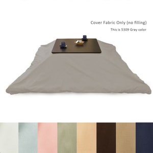 Cover for Kotatsu Futon, Kotatsu Quilt Cover, Square type, Rectangle type, Solid Relaxing Color, Smooth Plain Weave Cotton SLP color