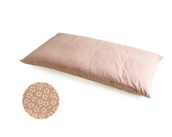 Cushion Inner and Sakura Pattern Cover Pink, Double Length Zabuton, Naga (long) Zabuton, Japanese Cushion, Hand Made