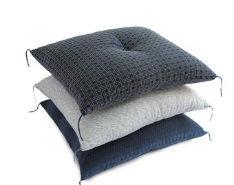 Zabuton, Standard &quot;Meisen&quot;  Zabuton, Enshu Weave Fabric, Japanese Cushion, Hand Made by Futon Craftsman