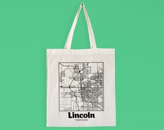 Canvas Tote Bag Tote Bag Custom Tote Bag Personalized Nebraska Home State Tote Bag Personalized Bag Shopping Bag 14 x 15 14