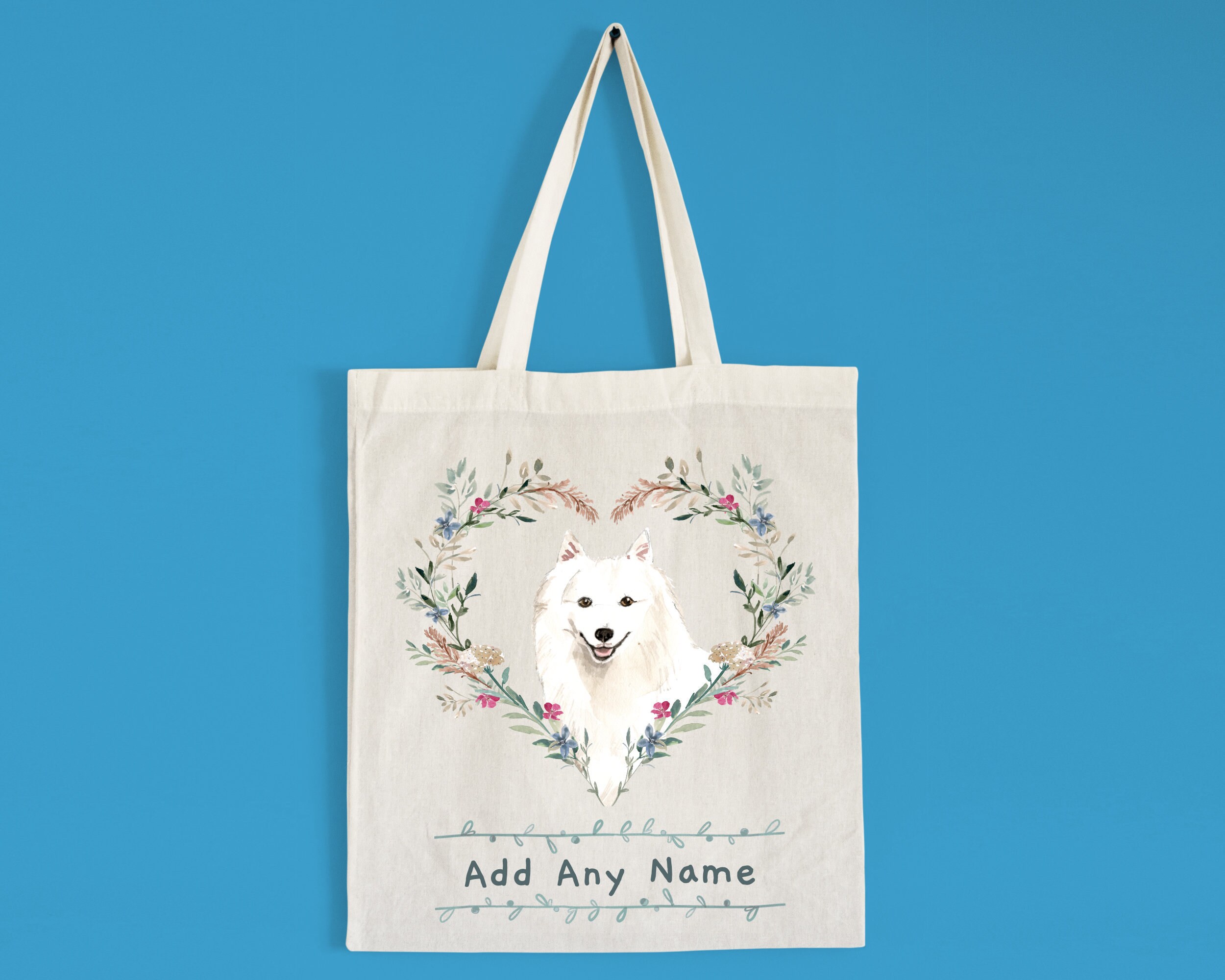 añadir un nombre Personalizado labradoodle perro bolsa de algodón natural añadir un nombre Personalizado labradoodle perro bolsa de algodón natural