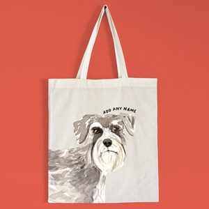 Schnauzer Dog Bag Hipster Dog Schnauzer Owner MIni Schnauzer Love Dog Lover Art Wrigley the Schnauzer Dog Canvas Tote Bag
