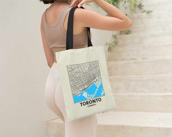 Toronto, Canada, City Street Map Tote Bag [Request any City]