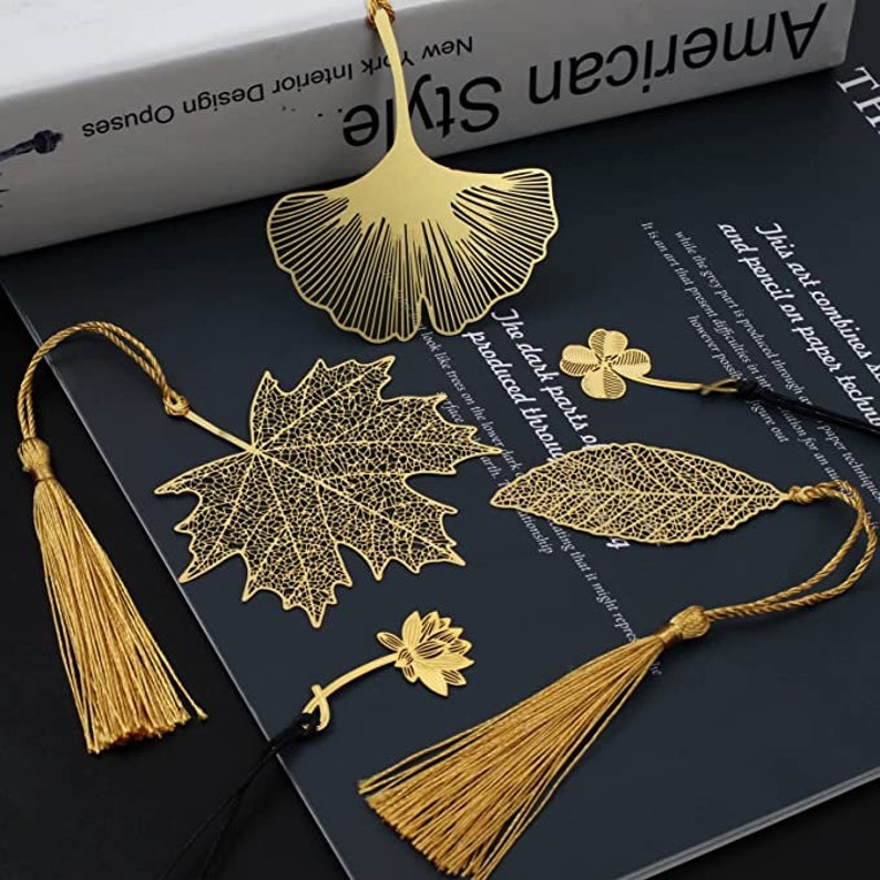 Exquisite NEW copper bookmarks, Classical Page Markers with Tassel Pendants cost 3.50 to 7.50 image 1