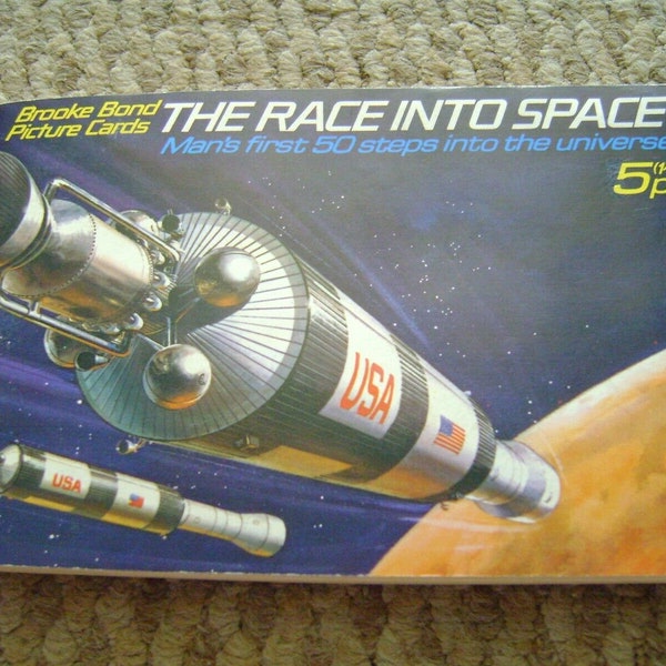 The Race Into Space - Brooke Bond Tea Cards - 1971 - Album and 50 vintage cards.