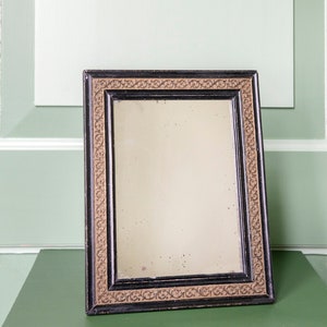 Antique French Mirror With Carved Wooden Frame, Small Decorative Mirror, Distressed Old Wall Mirror, Farmhouse Decor