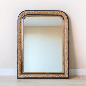 Antique French Arch Mirror, Large Louis Philippe Mirror, 19th Century, Half Round Mantle Mirror, Made In France
