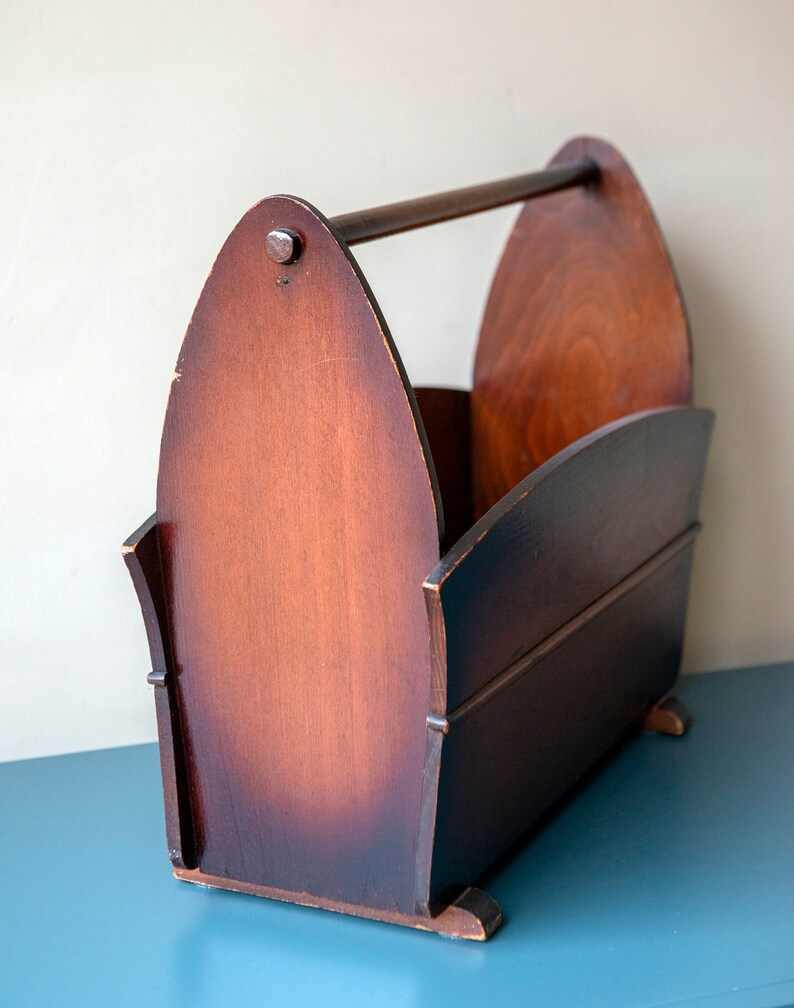 Victorian Style Magazine Rack Antique Wooden Newspaper Stand Etsy