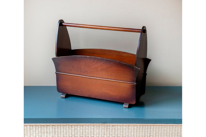 Victorian Style Magazine Rack Antique Wooden Newspaper Stand Etsy