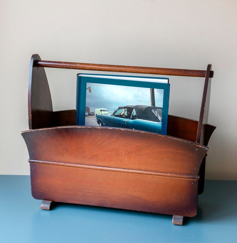 Victorian Style Magazine Rack Antique Wooden Newspaper Stand Etsy