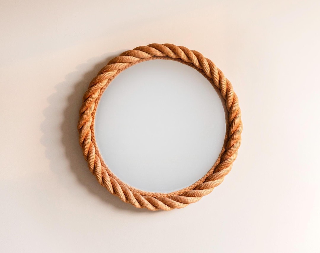 Audoux-minet Twisted Rope Mirror - Vintage 1950s French Riviera Coastal ...