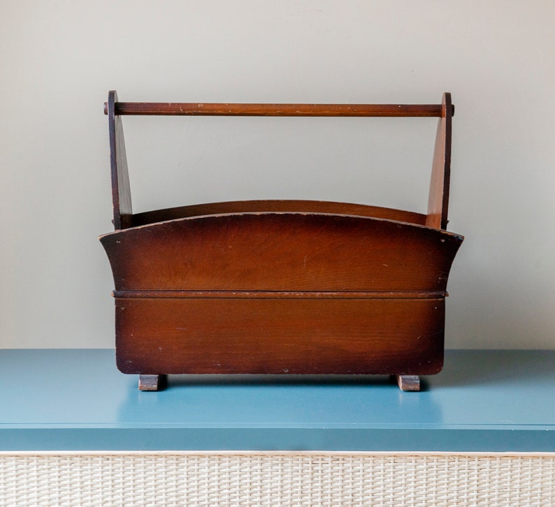 Victorian Style Magazine Rack Antique Wooden Newspaper Stand Etsy