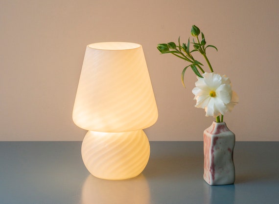 Murano ムラノ アンティーク イタリア製 きのこガラステーブルランプ