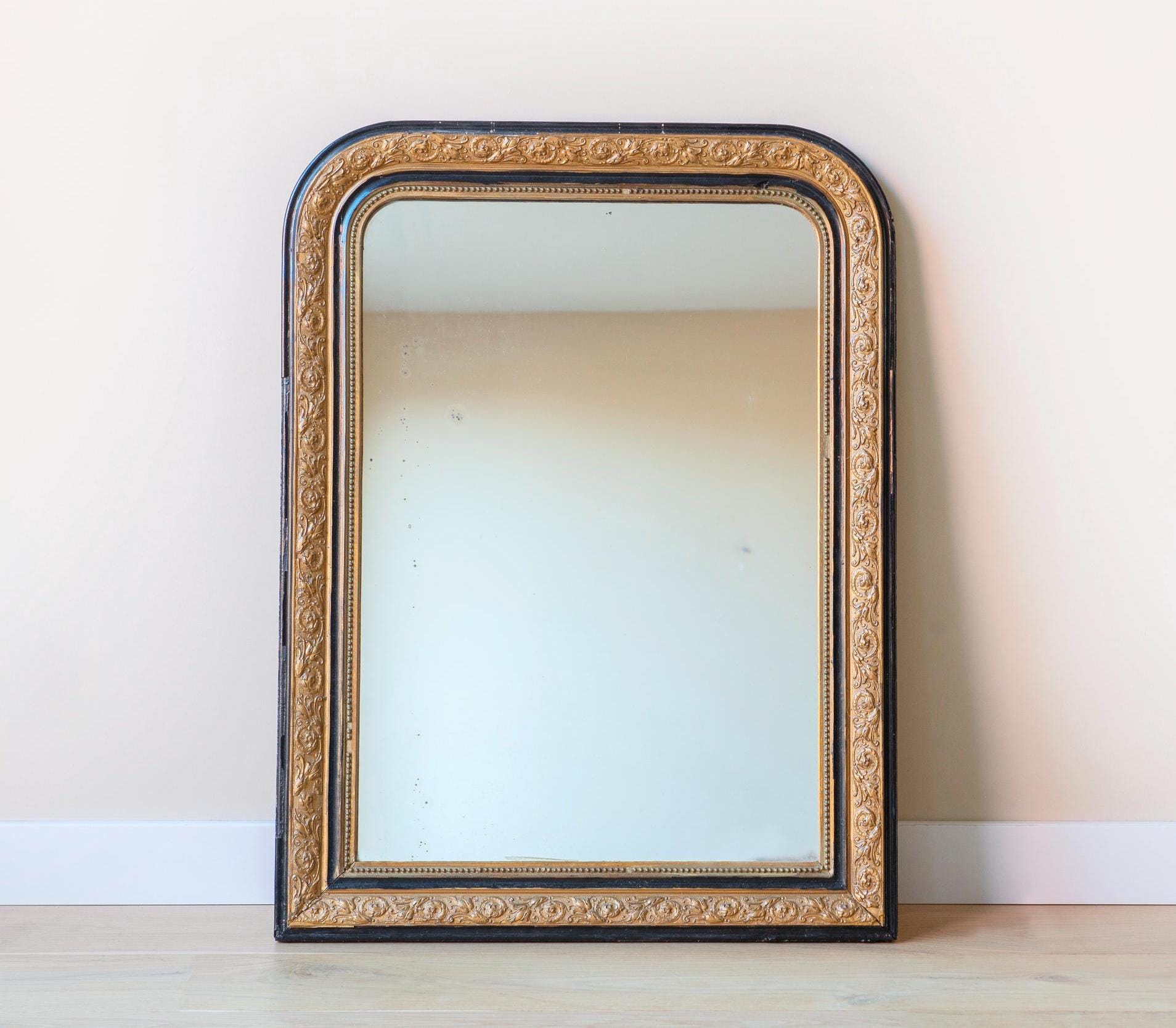 フレンチミラー ヴィンテージ品 弓の装飾 真鍮フレーム フレンチミラー ヴィンテージ品 弓の装飾 真鍮フレーム 【公式通販】