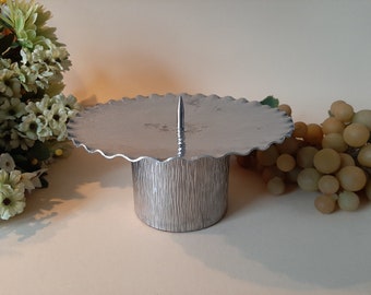 Candle holder candlestick color silver in metal for stump candles