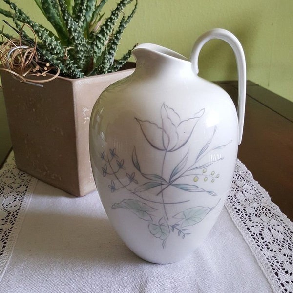 Rhenania Porzellan Vase Krug Vintage, 50er Jahre