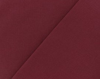 Tecido de flanela 100% algodão, cor bordô, vendido por metro, ideal para patchwork de bebê e confecção de roupas.