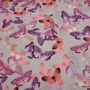 Flannel 100% cotton insects,Orchy Butterfly pink ,purple ,  Fabric  by the yard ,quilting, apparel fabric