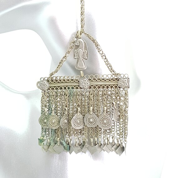 Head dress hair ornament earring pendant Afghanist